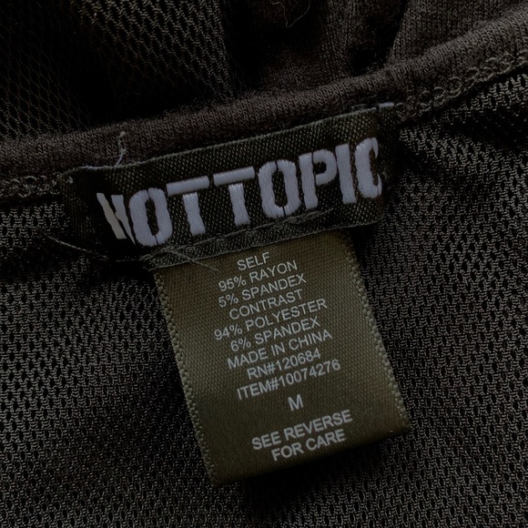 Hot Topic Mesh Inset Panel Sides Glitter Roses Tank Top - Picture 3 of 4